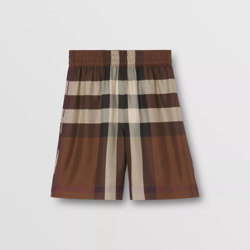  BURBERRY 22年秋冬 女士 格紋絲質(zhì)短褲 80510951