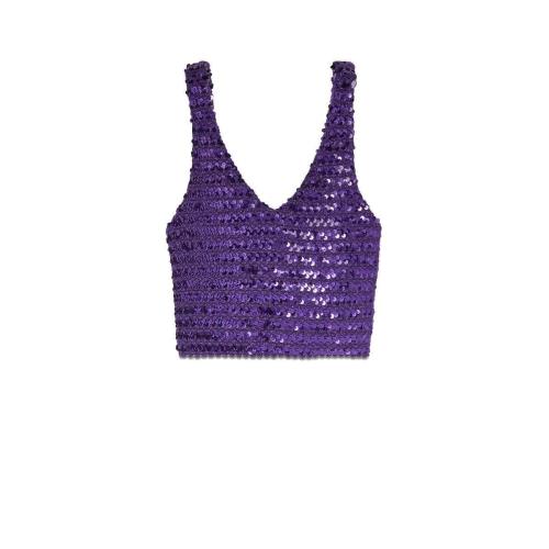  GUCCI古馳 22年秋冬 女士 金銀絲線和亮片上衣 653450 XKBTJ 5283