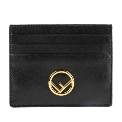 FENDI/芬迪 男女同款 黑色皮革時(shí)尚小型皮具卡片夾 8M0269A0KKF0KUR
