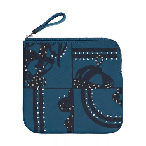  HERMES愛馬仕 22年秋冬 女士 收納包 Trousse Carre pocket H079022CKAA 預(yù)定商品2-6周發(fā)貨