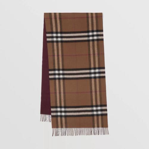  BURBERRY 22年秋冬 男士 雙面兩用格紋羊絨圍巾 80453331 預定商品1-3周發(fā)貨