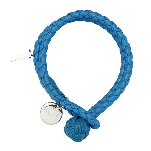 Bottega Veneta/葆蝶家 男女同款中性純色羊皮經(jīng)典編織款手鐲手環(huán)手鏈 113546-V001D 多色可選