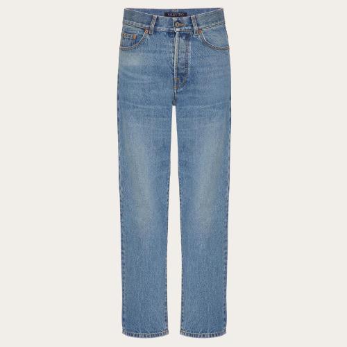  VALENTINO華倫天奴 22年秋冬 男士 牛仔褲 PANTALON EN DENIM A_VEC VLOGO SIGNATURE WV3DE01T 預(yù)定商品1-3周發(fā)貨