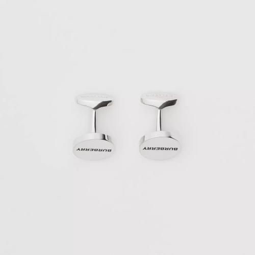  BURBERRY 22年秋冬 男士 徽標(biāo)裝飾鍍鈀金袖扣 80356821