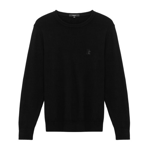 DIDIBOY/迪迪博邇男士針織衫/毛衣男士休閑針織衫套頭衫透氣保暖秋季毛衫時尚簡約圓領(lǐng)毛衫