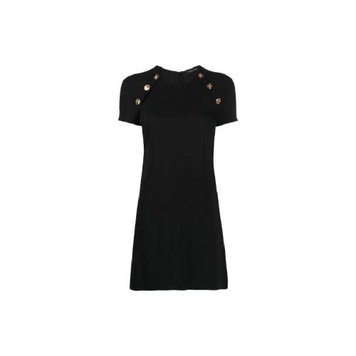  VERSACE/范思哲 女士黑色時(shí)尚連衣裙裙子 A87074 A235850 A1008 PLFSX