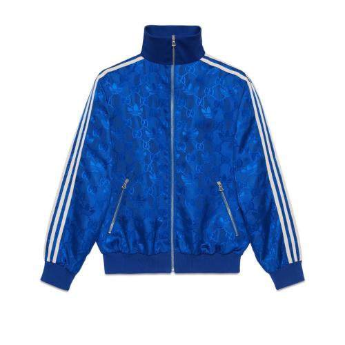  GUCCI古馳 22年秋冬 男士 adidas x Gucci聯(lián)名系列GG Trefoil提花夾克 705756 ZAJFW 4153