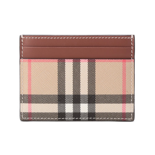 BURBERRY/博柏利【22春夏新款】女款人造革/牛皮卡包卡夾Vintage格紋 80492641