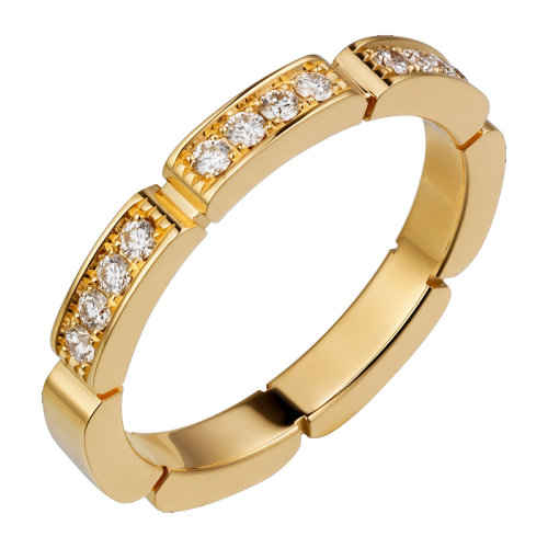 CARTIER/卡地亞 MAILLONPANTHèRE 18K金鑲鉆結(jié)婚戒指B4221100