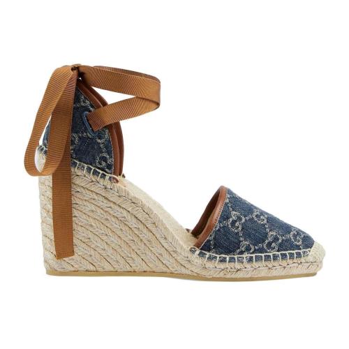  GUCCI古馳 22年秋冬 女士 女士防水臺草編鞋 652708 2KQH0 4463