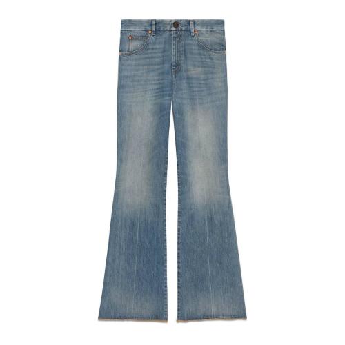  GUCCI古馳 22年秋冬 女士 環(huán)保水洗牛仔褲 656983 XDBOJ 4011