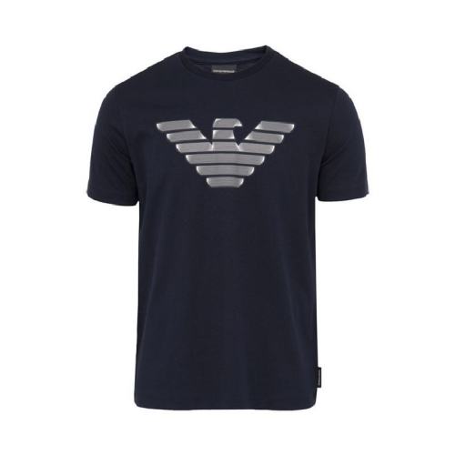  Emporio Armani/安普里奧阿瑪尼 男士深藍(lán)色棉質(zhì)短袖T恤 6Z1TC01JPRZ0922 PLFSX