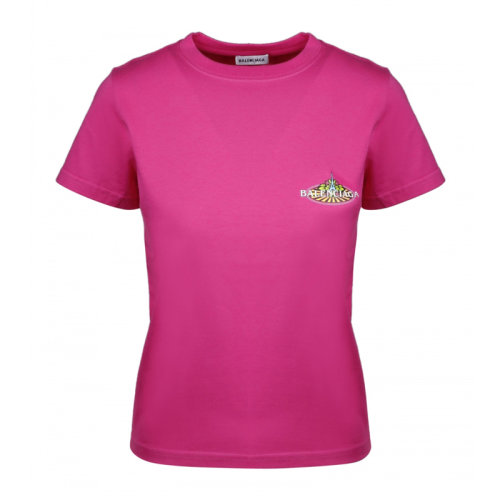 Balenciaga 巴黎世家 20春夏 女裝 服裝 棉質(zhì)圖案印花圓領(lǐng) 女士短袖T恤 578133