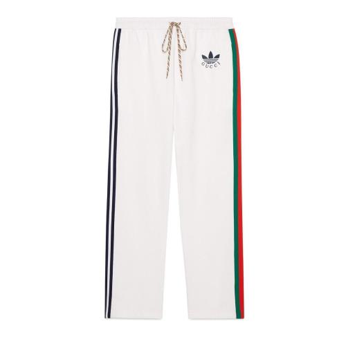  GUCCI古馳 22年秋冬 男士 adidas x Gucci聯(lián)名系列棉質(zhì)運動長褲 691639 XJEKP 9275