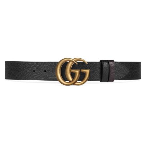  GUCCI古馳 22年秋冬 男士 雙G搭扣雙面皮革腰帶 627055 CAO2T 1062