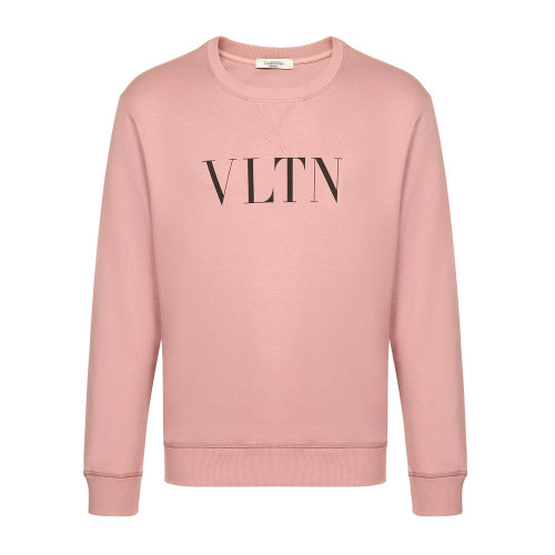 經(jīng)典款男裝 Valentino/華倫天奴 男衛(wèi)衣 棉質(zhì)圓領(lǐng)粉色男士衛(wèi)衣瑕疵特賣（陳列痕跡，不影響使用）