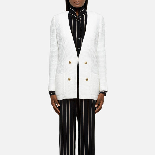 St.John/盛薔海邊鏈狀紋理女士夾克K61Y0A1