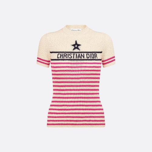  DIOR迪奧 22年秋冬 女士 針織衫 Dioriviera 短袖針織衫 244S15CA730_X4808