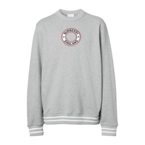  BURBERRY/博柏利 男士灰色logo貼花衛(wèi)衣 80370441 PLFSX