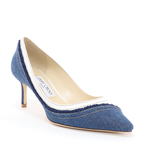 Jimmy Choo/周仰杰 【Party足尖女王】女士婚鞋伴娘鞋 60mm高跟鞋 石藍(lán)