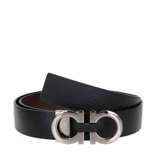 SalvatoreFerragamo/菲拉格慕 男士牛皮雙面板扣式皮帶腰帶 678783