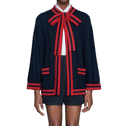  GUCCI/古馳 女士海軍藍(lán)羊毛針織衫 653439 XKBTF 4320 PLFSX