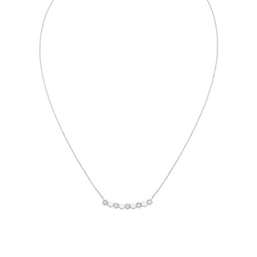 Chaumet/尚美  Bee My Love系列 女士18k金白金半鑲鉆石項(xiàng)鏈083982
