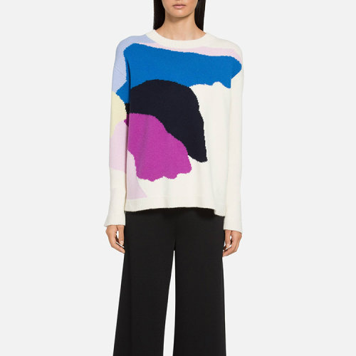 St.John/盛薔抽象花卉女士針織衫/毛衣K51Y0D1