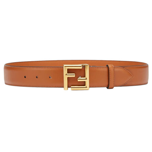 FENDI/芬迪新款 女士皮革色皮革FF搭扣腰帶35毫米8C0649AAIWF196R