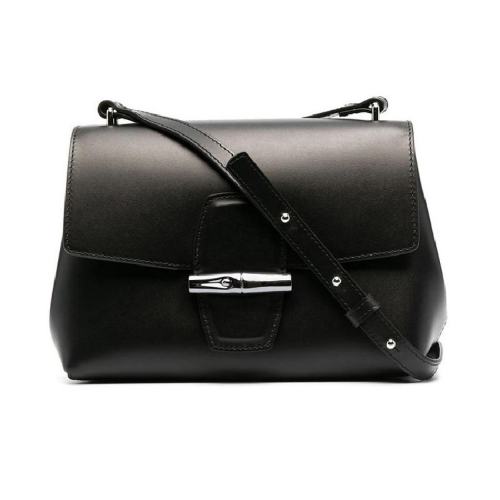  Longchamp/瓏驤 女士黑色皮革單肩包 10094HSC-001 PLSX