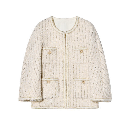 GeleiStory/GeleiStory小香風(fēng)短外套粗花呢名媛氣質(zhì)少女風(fēng)編織外套＞女士外套＞女士夾克店鋪特惠