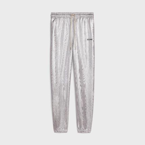  CELINE賽琳思琳 22年秋冬 男士 休閑褲 CELINE刺繡棉質抓絨運動褲 2Z031684O.36AG