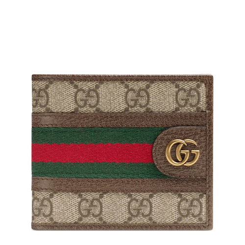 GUCCI/古馳 經(jīng)典Ophidia系列 男士經(jīng)典老花帆布雙G翻蓋錢包59760696IWT8745