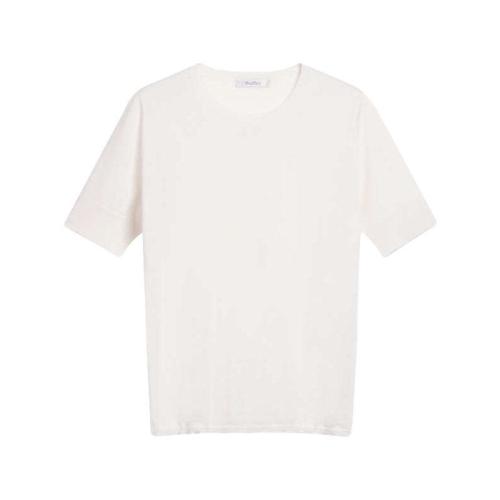 MaxMara/麥絲瑪拉 女士白色時尚休閑短袖T恤 STAGN0001