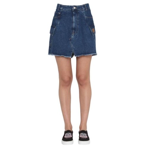  KENZO/高田賢三 女士牛仔藍(lán)色時(shí)尚休閑半裙裙子 FC52DJ2636EA 76 PLFSX
