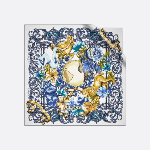  DIOR迪奧 22年秋冬 女士 絲巾 Dior 印花方巾 21TAR090I610_C970 預(yù)定商品1-3周發(fā)貨