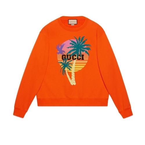  GUCCI古馳 22年秋冬 男士 飾印花針織棉衛(wèi)衣 626990 XJEOU 7548