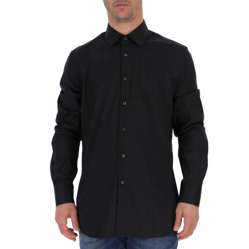 PRADA/普拉達(dá) 男士黑色棉質(zhì)襯衫 UCM608-F62-F0002