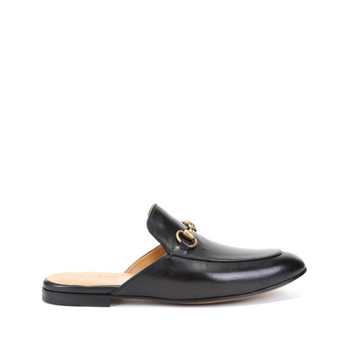 GUCCI/古馳 男士Princetown系列皮革平底鞋穆勒鞋拖鞋 426219 BLM00