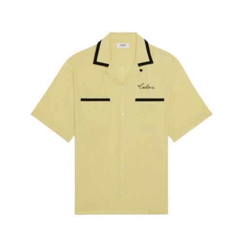 CELINE/賽琳 男士短袖襯衫粘纖寬松BOWLING襯衫 2C516852C