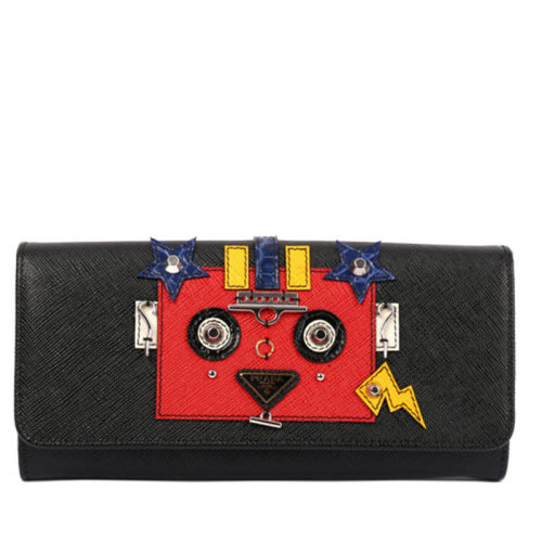 PRADA/普拉達 女士 女包 黑色皮革時尚卡包錢包 1MH132-2EEX-F0002