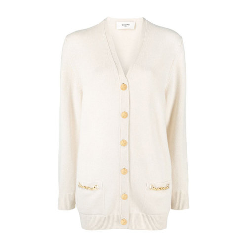 CELINE/賽琳  思琳女裝 時(shí)尚百搭 女士白色針織衫/毛衣 2A77I152I.01OW HKY015678