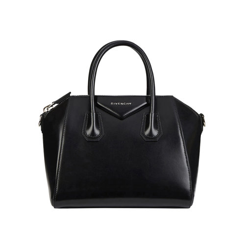 Givenchy/紀(jì)梵希 22新款 Antigona系列 女士小號黑色皮革大號拉鏈開合拆卸肩帶梯形單肩斜挎手提包BB05117014-001