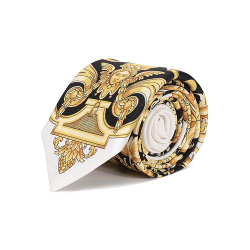 VERSACE/范思哲  男士花色真絲時尚經(jīng)典美杜莎頭像巴洛克花紋裝飾領帶/領結/領帶夾領帶   ICR7001-1F00602-5W060