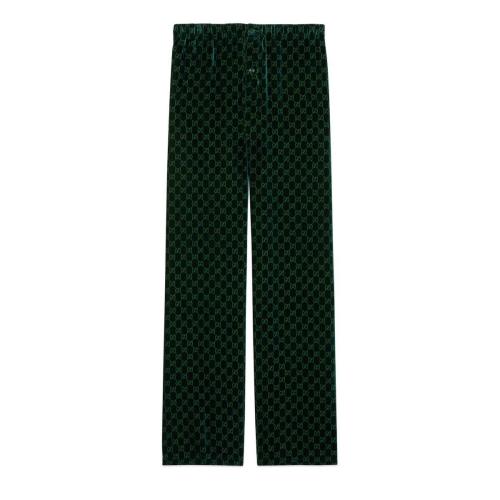  GUCCI古馳 22年秋冬 女士 GG天鵝絨長褲 676067 ZAHGE 3303