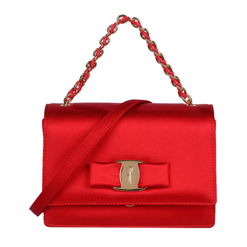 Salvatore Ferragamo/菲拉格慕 女士 女包 紅色時(shí)尚斜挎包手提包單肩包 21F657 0659268