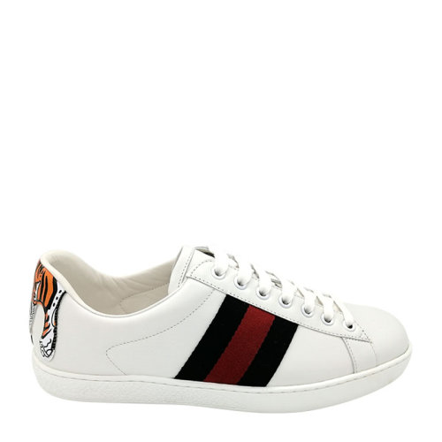 GUCCI /古馳  男鞋 Ace系列白色牛皮虎頭刺繡男士運(yùn)動(dòng)鞋 456229 A38D0 9072