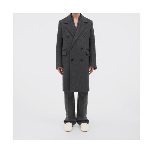  BV葆蝶家 22年秋冬 男士 大衣 manteau en laine melangee double-face avec manches incurvee