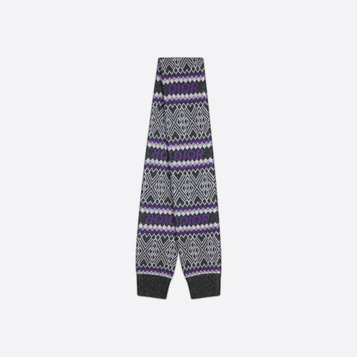  DIOR迪奧 22年秋冬 男士 圍巾 écharpe Fair Isle 313ME06AT484_C884