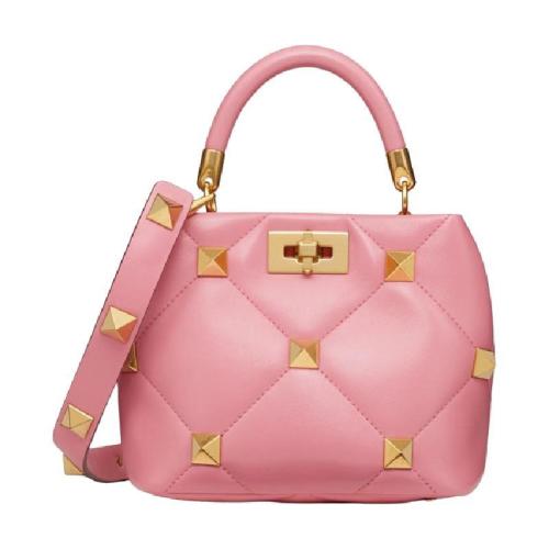  VALENTINO華倫天奴 22年春夏 女士 手提包 Roman Stud 小號羊皮革鏈?zhǔn)绞痔岚?VW0B0I97BSFW10